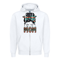 White mom Zipper Hoodie - CowhideDigitalArt