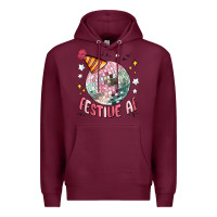Burgundy festive af Premium Hoodie - MaliasSmallBusiness
