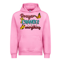 Fuchsia Pink Prayer Changes Everything Urban Hoodie - BundleAndBundleShop