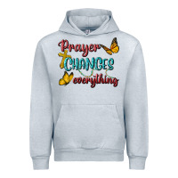 Heather Grey Prayer Changes Everything Urban Hoodie - BundleAndBundleShop