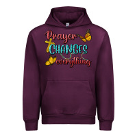 Mauve Wine Prayer Changes Everything Urban Hoodie - BundleAndBundleShop