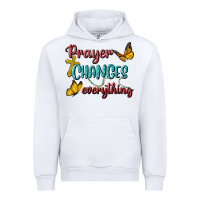 White Prayer Changes Everything Urban Hoodie - BundleAndBundleShop