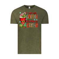 Vintage Olive i run on coffee and christmas cheer Vintage Tee - Zillion Design Studio