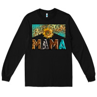 Black mama sunflower junkie Long Sleeve Tee - Zillion Design Studio
