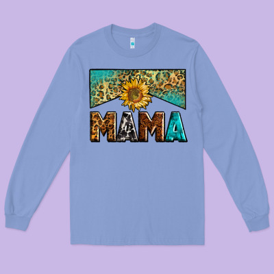 Mama Sunflower Junkie Long Sleeve Tee Designed By Zillion Design Studio