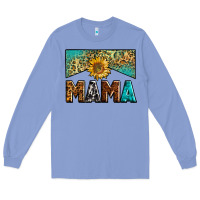 Colony Blue mama sunflower junkie Long Sleeve Tee - Zillion Design Studio