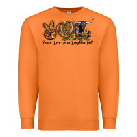 Carrot Peace Love Texas Longhorn Bull Premium Sweatshirt - LillyAllenDesigns