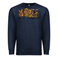 Navy Peace Love Texas Longhorn Bull Premium Sweatshirt - LillyAllenDesigns