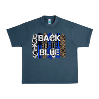 Midnight Navy back the blue brushstroke Urban Heavy Tee - Zillion Design Studio