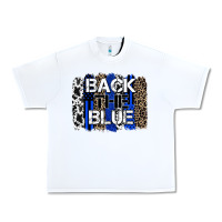 White back the blue brushstroke Urban Heavy Tee - Zillion Design Studio
