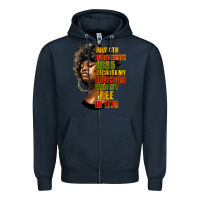 Navy juneteenth 1885 because my ancestors weren't free in 1776 black woman Zipper Hoodie - HRA Design Shop
