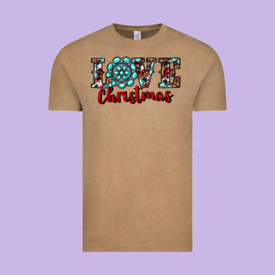 Vintage Tee Western Gemstone Christmas Love