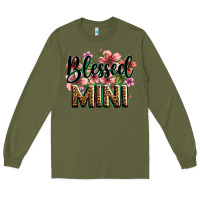 Army Green flowers blessed mini Long Sleeve Tee - Zillion Design Studio