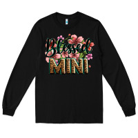 Black flowers blessed mini Long Sleeve Tee - Zillion Design Studio