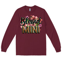 Burgundy flowers blessed mini Long Sleeve Tee - Zillion Design Studio