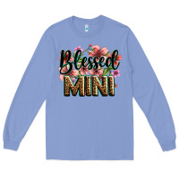 Colony Blue flowers blessed mini Long Sleeve Tee - Zillion Design Studio
