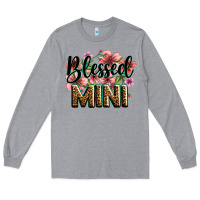 Heather Grey flowers blessed mini Long Sleeve Tee - Zillion Design Studio