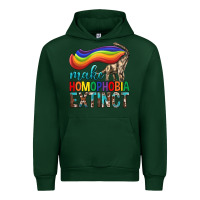 Forest Green Lgbtq Make Homophobia Extinct Urban Hoodie - BundleAndBundleShop
