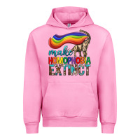 Fuchsia Pink Lgbtq Make Homophobia Extinct Urban Hoodie - BundleAndBundleShop