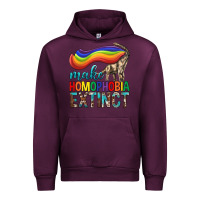 Mauve Wine Lgbtq Make Homophobia Extinct Urban Hoodie - BundleAndBundleShop