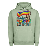 Pigment Oil Green Lgbtq Make Homophobia Extinct Urban Hoodie - BundleAndBundleShop