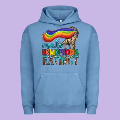Lgbtq Make Homophobia Extinct Urban Hoodie Designed By Bundleandbundleshop
