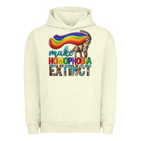 Pigment Pistachio Lgbtq Make Homophobia Extinct Urban Hoodie - BundleAndBundleShop