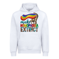 White Lgbtq Make Homophobia Extinct Urban Hoodie - BundleAndBundleShop
