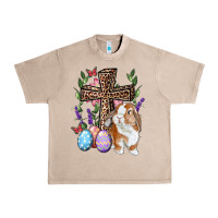 French Oak Easter bunny and floral cross Urban Heavy Tee - RanaPortraitStore