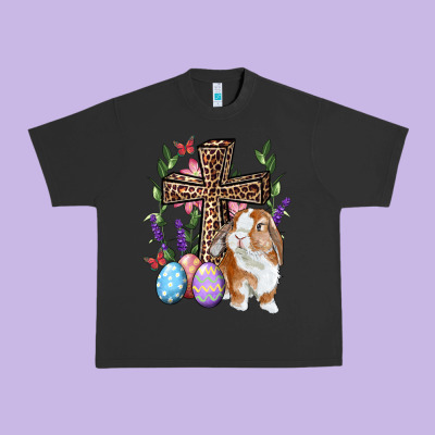 Urban Heavy Tee Easter bunny and floral cross