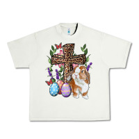 Pistachio Easter bunny and floral cross Urban Heavy Tee - RanaPortraitStore