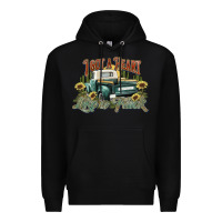Black i got a heart like a truck western sunflower Premium Hoodie - NancyCooperArtShop