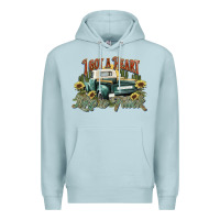 Blue Mist i got a heart like a truck western sunflower Premium Hoodie - NancyCooperArtShop