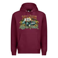 Burgundy i got a heart like a truck western sunflower Premium Hoodie - NancyCooperArtShop