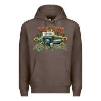 Coffee i got a heart like a truck western sunflower Premium Hoodie - NancyCooperArtShop