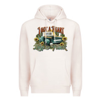 Pale Pink i got a heart like a truck western sunflower Premium Hoodie - NancyCooperArtShop