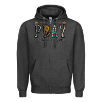 Charcoal Heather pray whithout crasing Zipper Hoodie - CowhideDigitalArt