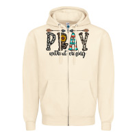 Sandshell pray whithout crasing Zipper Hoodie - CowhideDigitalArt