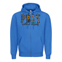 True Royal pray whithout crasing Zipper Hoodie - CowhideDigitalArt