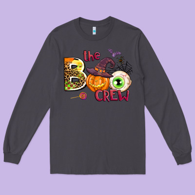 The Boo Crew Long Sleeve Tee Designed By Adodesignshop