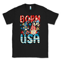 Black Born in USA gnomes 4th of July Classic Tee - CowGirlArtShop