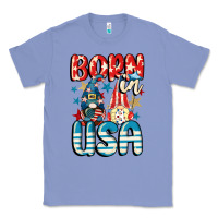 Colony Blue Born in USA gnomes 4th of July Classic Tee - CowGirlArtShop