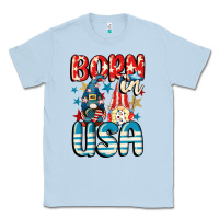 Dusty Blue Born in USA gnomes 4th of July Classic Tee - CowGirlArtShop