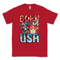 Red Born in USA gnomes 4th of July Classic Tee - CowGirlArtShop