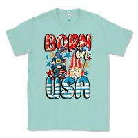 Seafoam Born in USA gnomes 4th of July Classic Tee - CowGirlArtShop