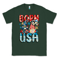 Sports Green Born in USA gnomes 4th of July Classic Tee - CowGirlArtShop