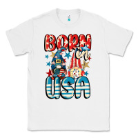 White Born in USA gnomes 4th of July Classic Tee - CowGirlArtShop