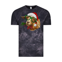 Cloud Black Christmas Glasses Goat Vintage Tee - RanaPortraitStore