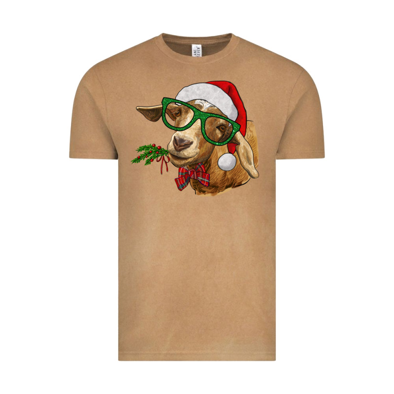 Christmas Glasses Goat Vintage Tee by RanaPortraitStore | Teevron