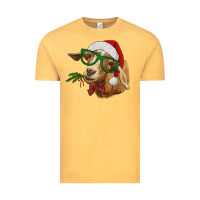 Vintage Mustard Christmas Glasses Goat Vintage Tee - RanaPortraitStore